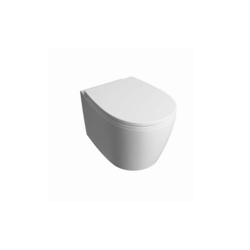 PLENO Wand-WC Keramikdesign, 52x36xH35, Bianco lucido