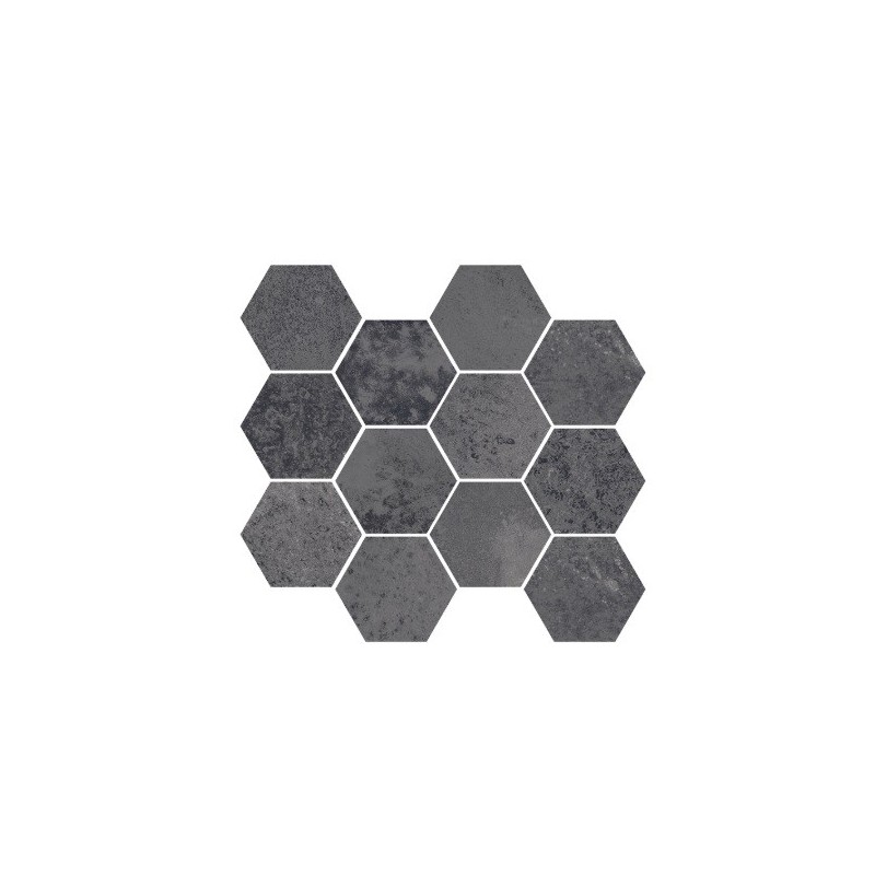 Corten Iron Mosaic Hex 30x28
