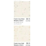 Fusion Ivory Gold Mosaico 30x30