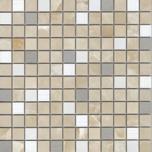 Magma Beige Mosaic 2.5x2.5 decor 30x30