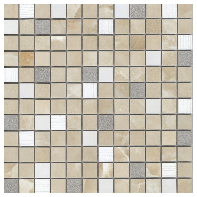 Magma Beige Mosaic 2.5x2.5 Decor