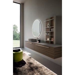 AZZURRA Lime 2.0 Wandbad 175x50cm, Laccato Grigio Grafite