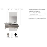 LIME 1.0 NEST 125 210cm Rovere Alba AZZURRA