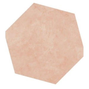 AROMAS Rosé 9mm Giga Hexagon 120x120cm, terre cuite matt
