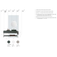 LIME 1.0 JEY 130: Mobile Bagno Laccato Verde Comodoro