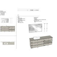 LIME 1.0 LOFTY 135 cm – Mobile Da Bagno AZZURRA, Beton Rigatino