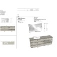 LIME 1.0 LOFTY 135 cm – Mobile Da Bagno AZZURRA, Beton Rigatino