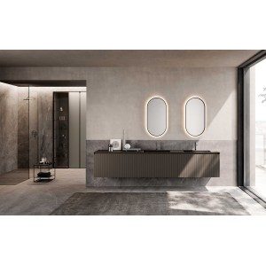 AZZ LIME 2.0 227: meuble salle de bains laqué torbe mate