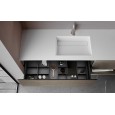 LIME 2.0 232 Bathroom Cabinet - Ash Oak Veneer, Lacquered White, 105+105 cm