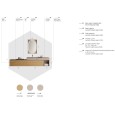 LIME 2.0 Badezimmerschrank-Komposition 233 245cm Natur-Eiche