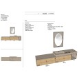 LIME 2.0 Badezimmerschrank-Komposition 233 245cm Natur-Eiche