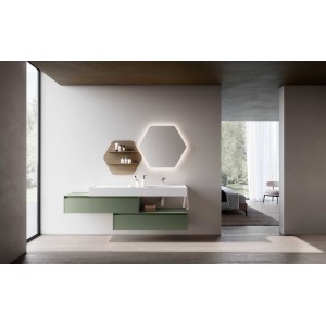 AZZURRA LIME 2.0 – Armoire toilette suspendue 234 (Bois laqué)