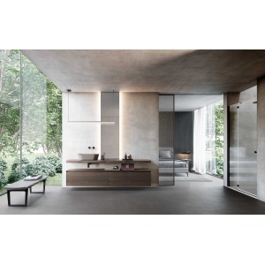 LIME 2.0 236cm Oak Carbone Cabinet by AZZURRA