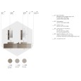 LIME 2.0 238: Modern LAQUERED WALNUT Grey Bath Cabinet
