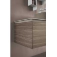 LIME 2.0 238: Modern LAQUERED WALNUT Grey Bath Cabinet