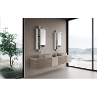 LIME 2.0 238 – Badmöbel wandhängend, Noce Rigato Gris 1N3