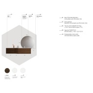 LIME 2.0 240 cm: Smoked Eucalyptus + Tech White Basin