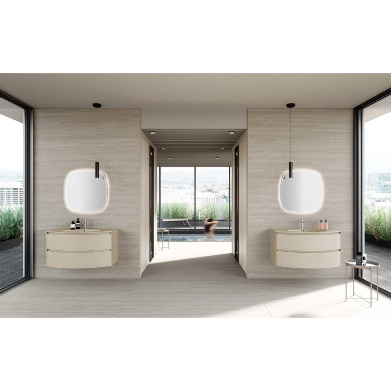 Lime 2.0 241: Modern Lacquered Wood Bath Cabinet