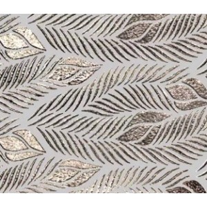 Leaves Silver Glossy 30x100