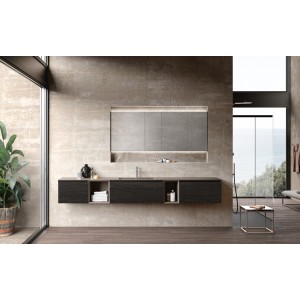 AZZ LIME 3.0 316 – 316x90cm Badmöbel, Dunkelkastanie