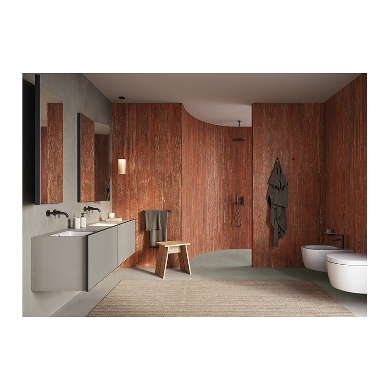 Travertine wall tile - Rosso Vein Cut