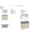 BLOCK SYNTESI BOX C24 105cm Noce Rigato AZZURRA
