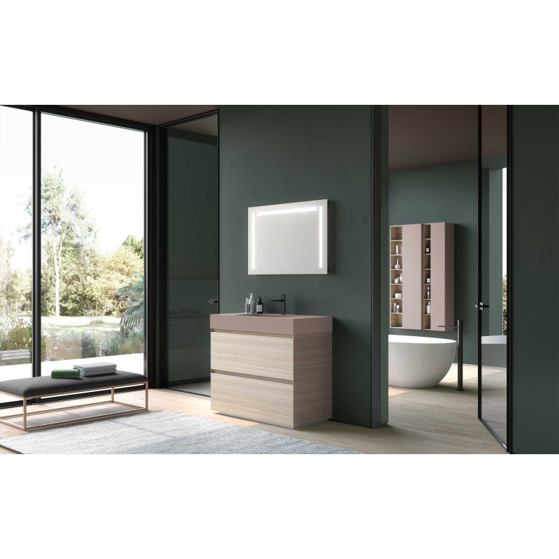 BLOCK SYNTESI BOX C24 105cm Noce Rigato AZZURRA