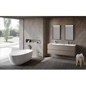 AZZURRA Block SYNTESI C32 160cm Walnut Grey Cabinet