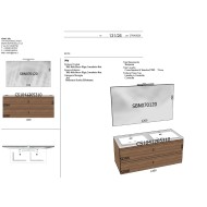 Block SYNTESI C33 120cm Noce Rigato