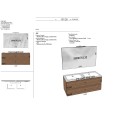 Block SYNTESI C33 120cm Noce Rigato