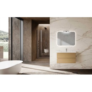 Armoire de toilette suspendue TAK C36 90cm – bois laqué, personnalisable