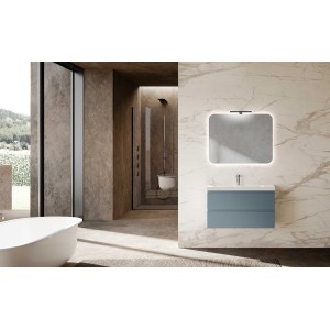 AZZURRA Block Square EVO C37 90cm Matt Avio Blau