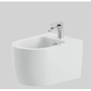 Bidet mural Monet ARTCERAM – style moderne, blanc brillant/mat