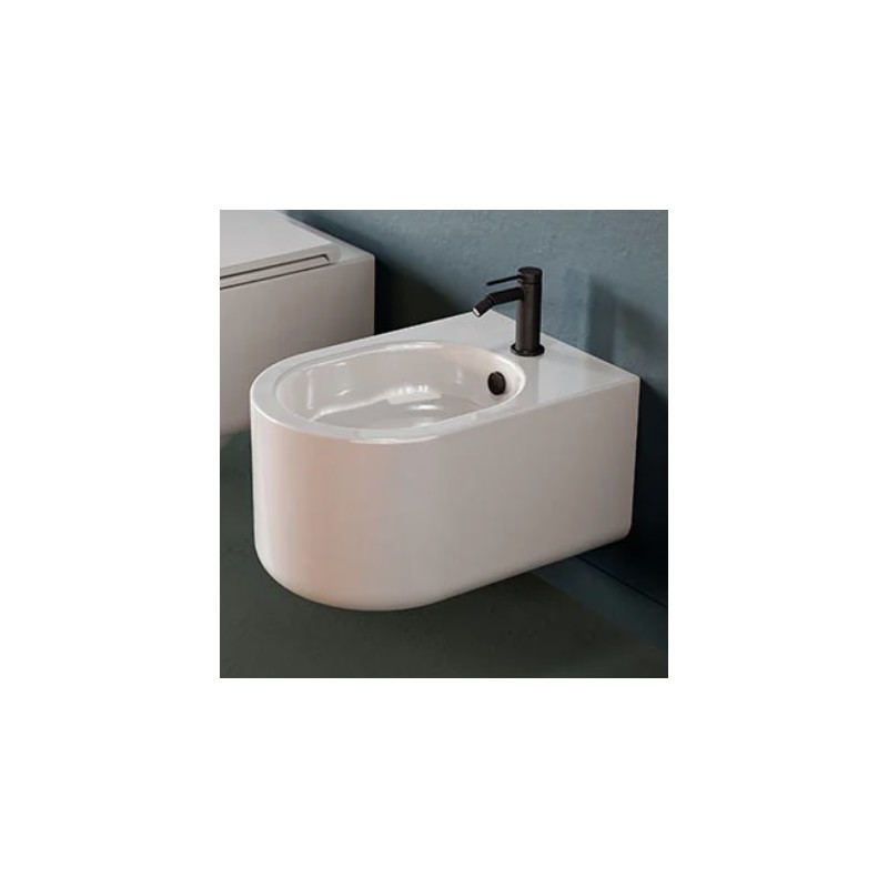 ARTCERAM Solida Wall-Hung Bidet – 1-hole, Saniglaze, glossy white
