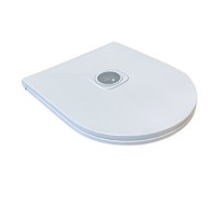 ARTCERAM Solida Flat Toilet Seat 180° Hinges — FRICTION-RELEASE, AZA001 01, ATC FLA016