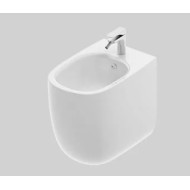 ARTCERAM Seta Floor-Mounted Bidet – Wall Flush, Classic Style, Glossy White