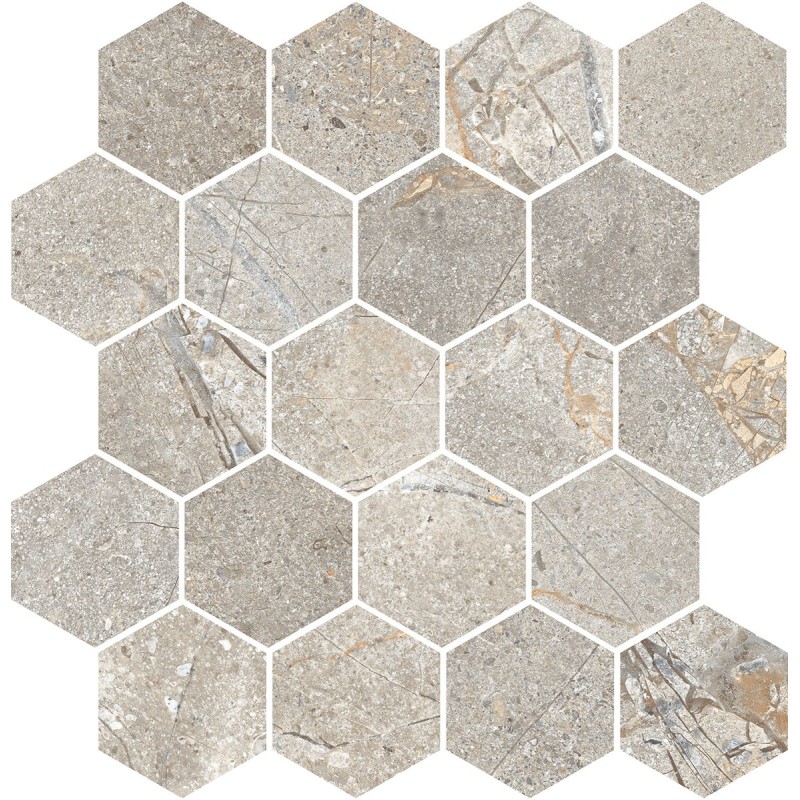 Crust Taupe Mosaic Esagona J93799