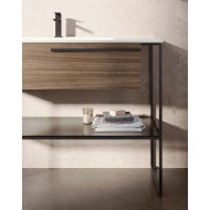 GB GROUP Underground 05 Badschrank – 113 cm, Walnussbraun