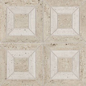 MATERIA CLASSICA ftQU – mosaïque pierre beige/blanc