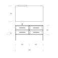 GB Group MAKO' 160cm Modern Washstand, 433 Black, Swarovski
