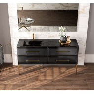 MAKO' Badezimmerschrank 160cm Schwarz GBGROUP – modern, individuell
