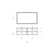 Mako' 02 Badschrank 160cm – GB GROUP 417 Latte matt
