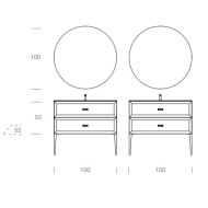 GB GROUP MAKO' 06 Badezimmerschrank 100cm 415 Salbei