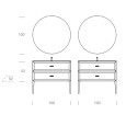 GB GROUP MAKO' 06 Badezimmerschrank 100cm 415 Salbei