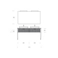 GB GROUP LAME' 06 Badezimmerschrank 170cm 405 Sand