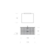 GB GROUP LAME' 08 110cm Modern Matte Milk Washstand