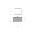GB GROUP LAME' 08 - Mobile Bagno 110cm 417 Latte Opaco
