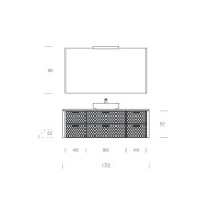 GB Group Lame' 11 170cm Bathroom Cabinet — 415 Sage Matt