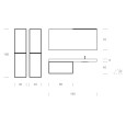 CLASS 04 GBGROUP Mobile Bagno 160cm 414 Asparago