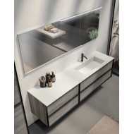 Armoire de toilette suspendue GB Group Class 10 200 cm Titanio
